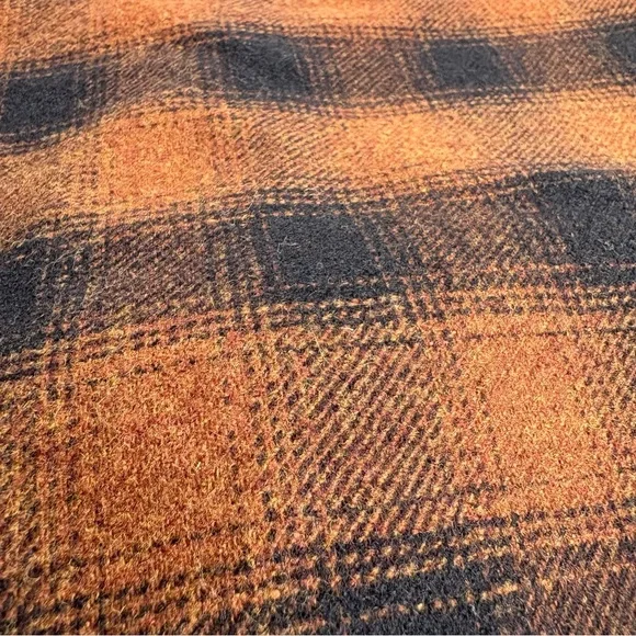 WILFRED Aritzia Cashmere Wool Blend Classic Mini Skirt Navy/Rust Buffalo Plaid - Picture 2 of 9